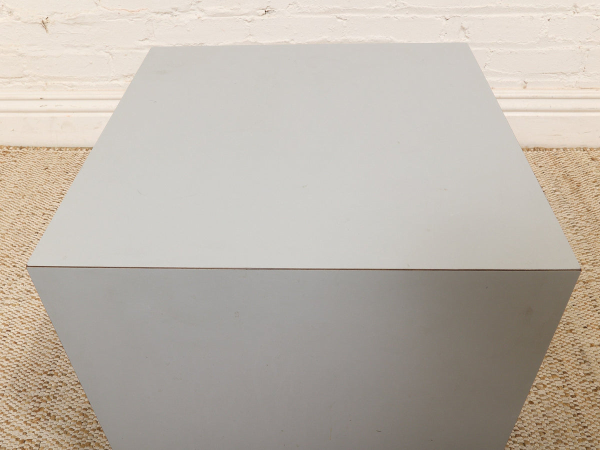 Grey Vintage Cube Pedestal