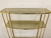 1970s Vintage Brass Etagere Display Shelf