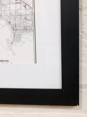 Palm Springs Street Map Framed Minimal City Map Print in Black and White