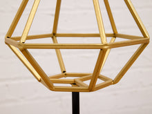 Prism Form Geometric Brass Sculpture on Black Base