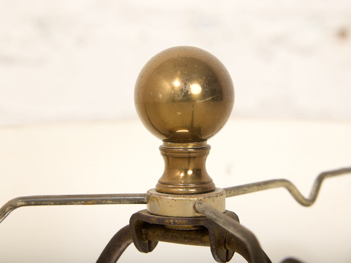 Empire White and Bronze Classical Table Lamp