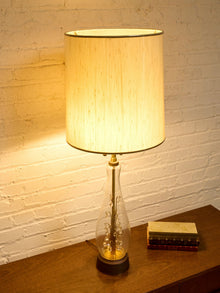 Vintage Table Lamp with Crystals Inside