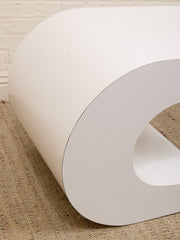 Pierre Cardin White Lacquer Waterfall Side Table