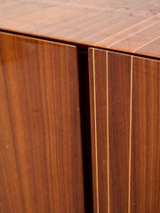 Vintage Italian High-Gloss Wood Three-Door Credenza