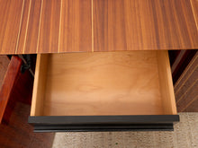 Vintage Italian High-Gloss Wood Three-Door Credenza