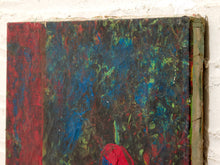 Red Fruit on the Table Textured Abstract Still Life Painting
