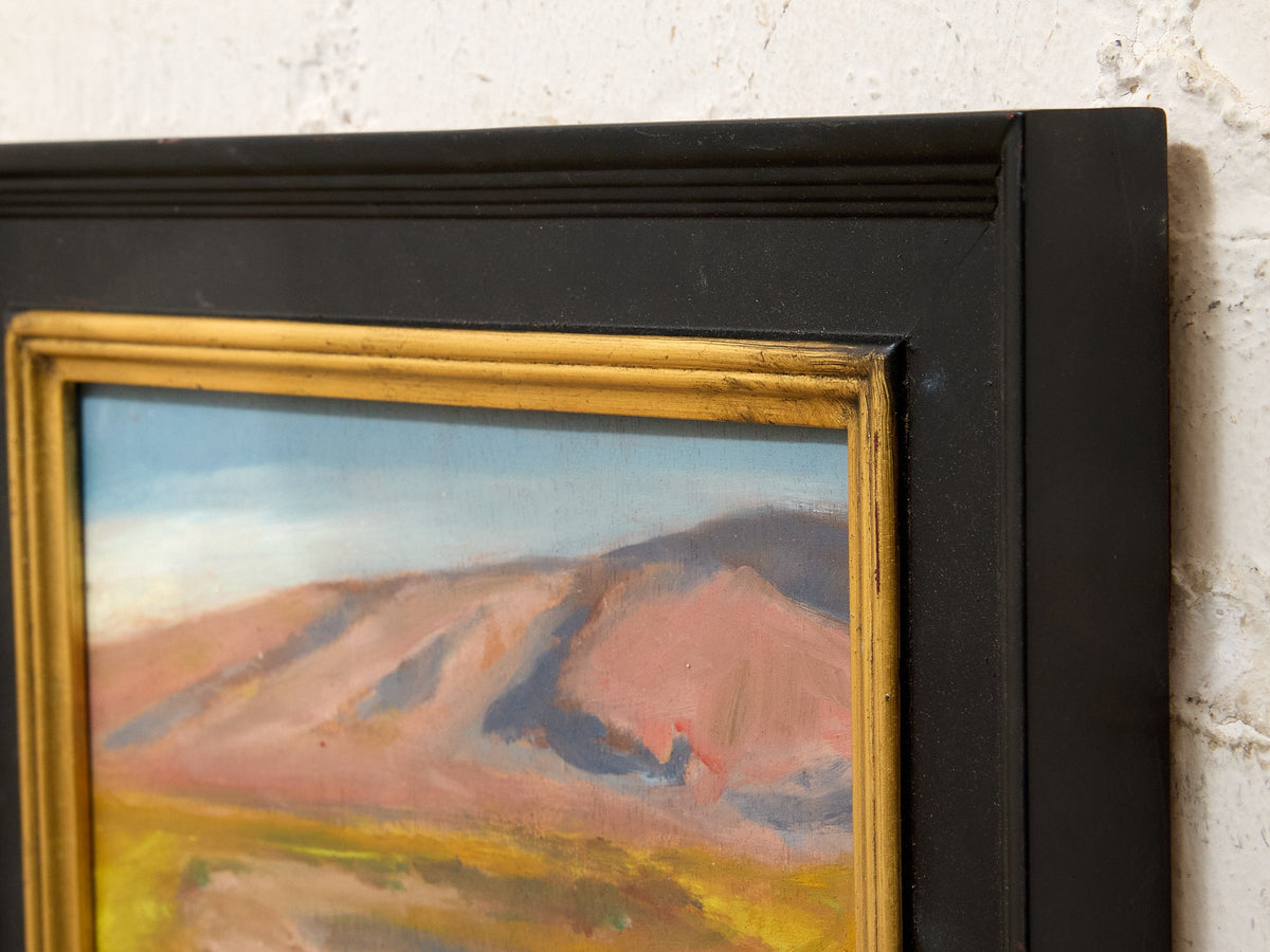 Desert Light by Spencer Collins Framed Landscape Painting in Blush, Ochre and Blue