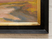 Desert Light by Spencer Collins Framed Landscape Painting in Blush, Ochre and Blue