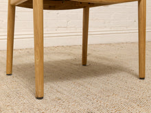 Modern Sculptural Oak Horseshoe Armchair with Black Seat
