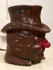 Vintage Folk Art Top Hat Character Sculpture