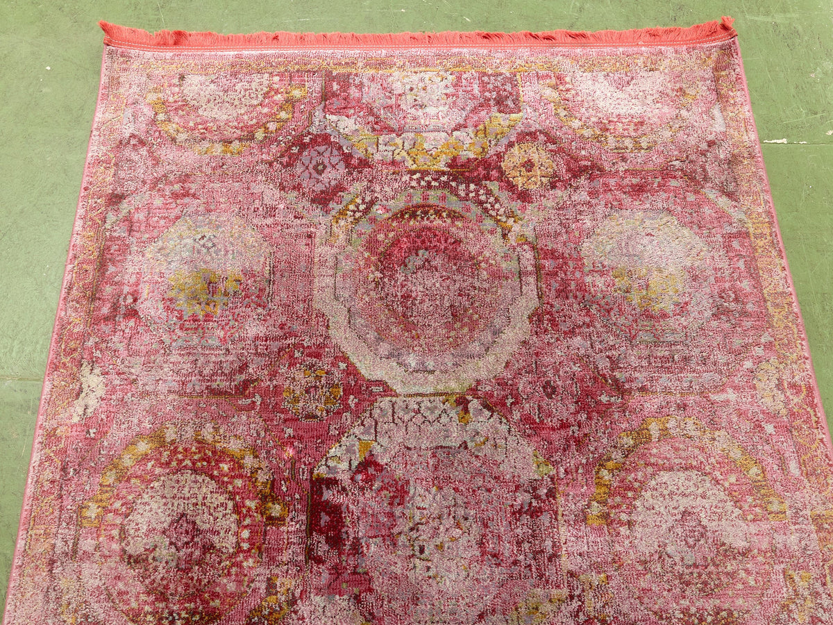 Vintage Persian Style Distressed Red Area Rug