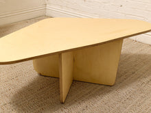 Postmodern Style Sculptural Blonde Wood Coffee Table