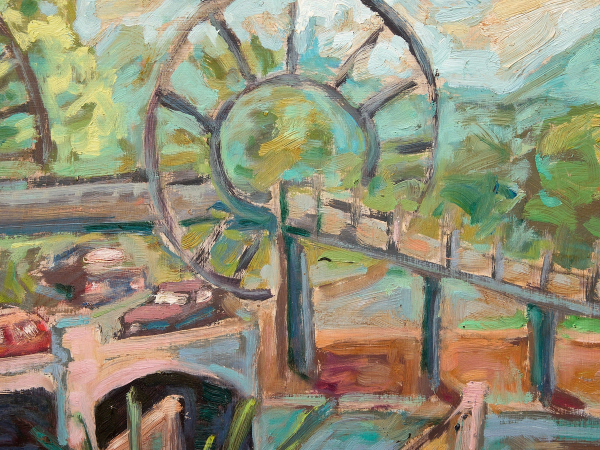 Aaron Donovan Original Expressionist Architectural Garden Painting