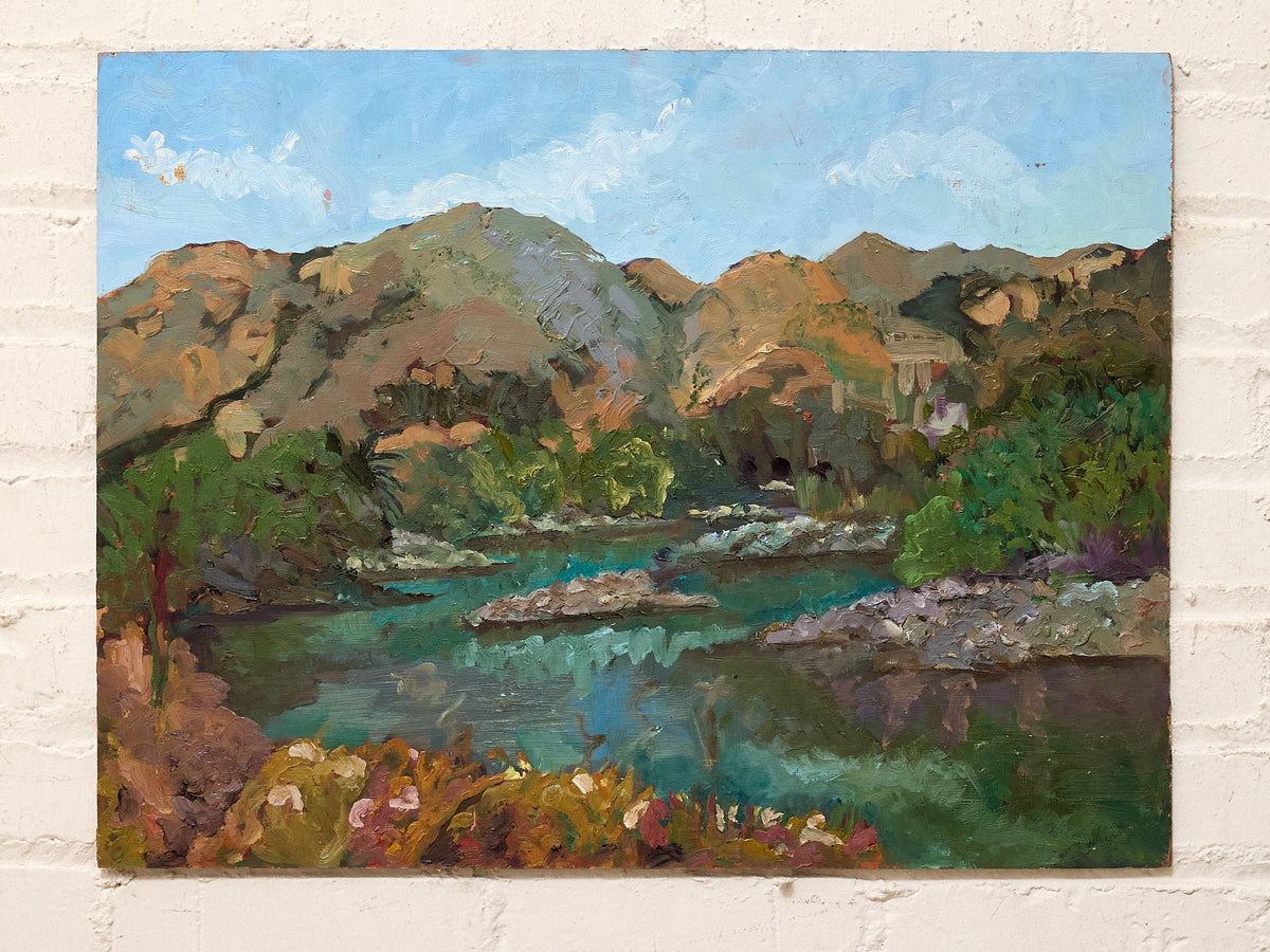 Aaron Donovan Original Expressionist Mountain Lake Landscape Painting