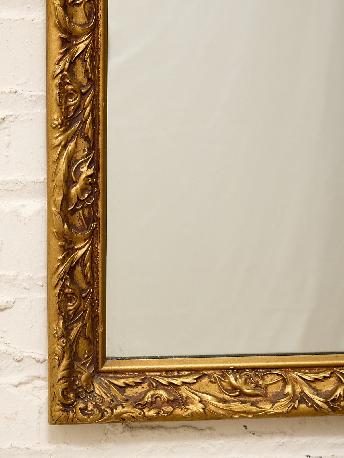 Large Vintage Gold Giltwood Rectangular Wall Mirror