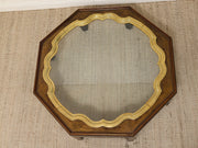 Vintage Chinoiserie Octagonal Glass Top Coffee Table