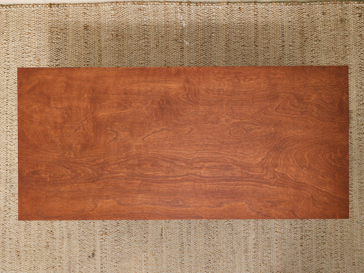 Vintage Modernist Wood and Metal Coffee Table