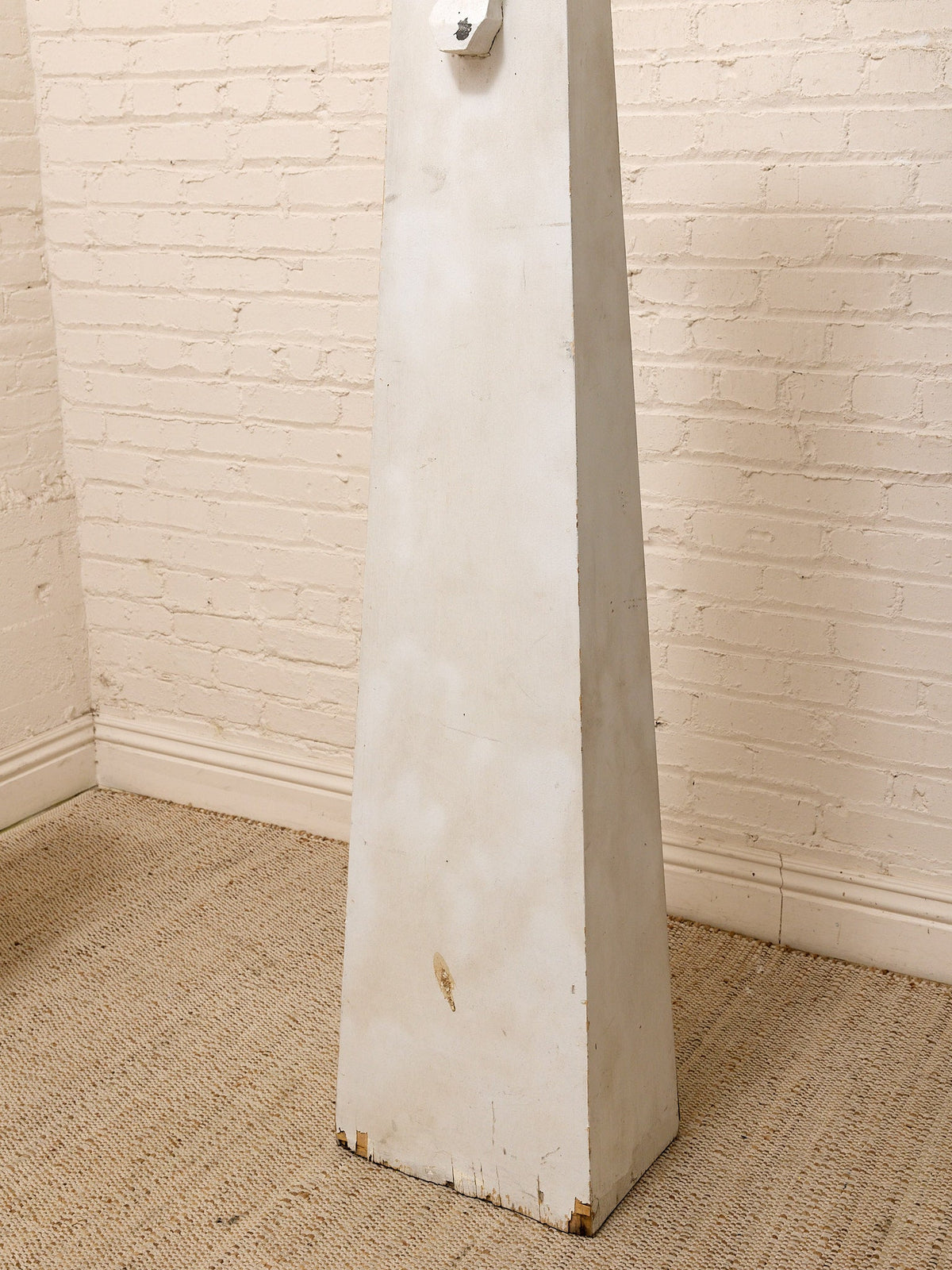Primitive White Cow Sculpture
