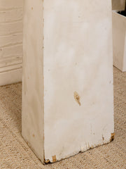 Primitive White Cow Sculpture