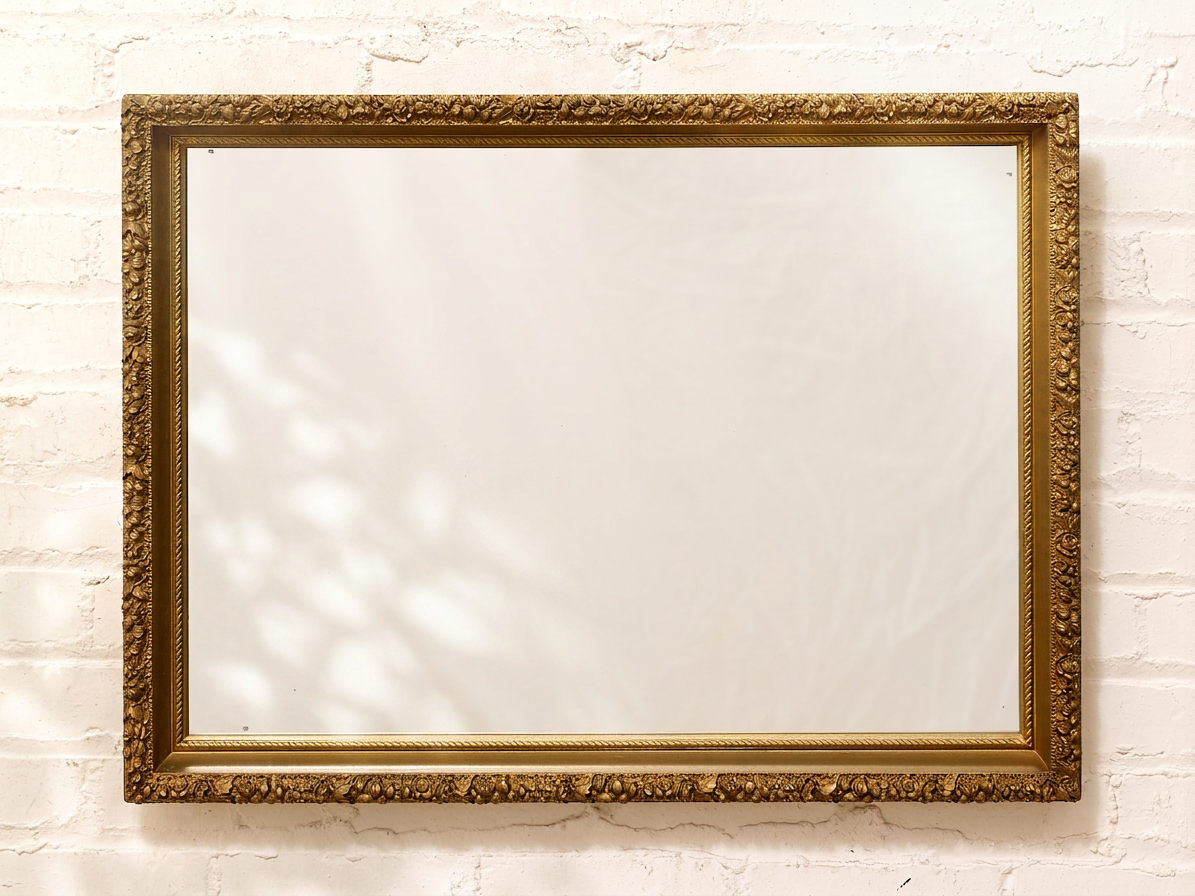 Vintage Ornate Gold Floral Rectangular Wall Mirror