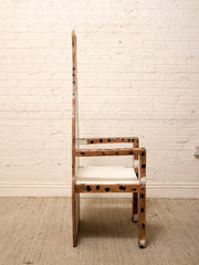 Vintage Hand-Painted Leopard Figural Chair