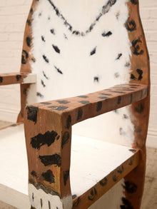 Vintage Hand-Painted Leopard Figural Chair