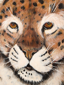 Vintage Hand-Painted Leopard Figural Chair