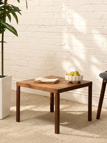 Vintage Mid-Century Modern Walnut Square Side Table