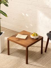 Vintage Mid-Century Modern Walnut Square Side Table