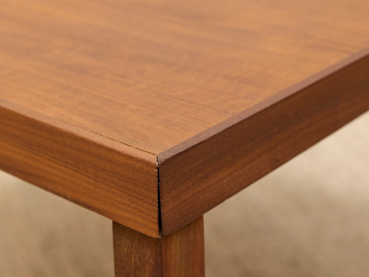 Vintage Mid-Century Modern Walnut Square Side Table