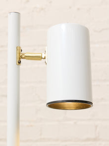 Vintage White Three-Light Adjustable Floor Lamp