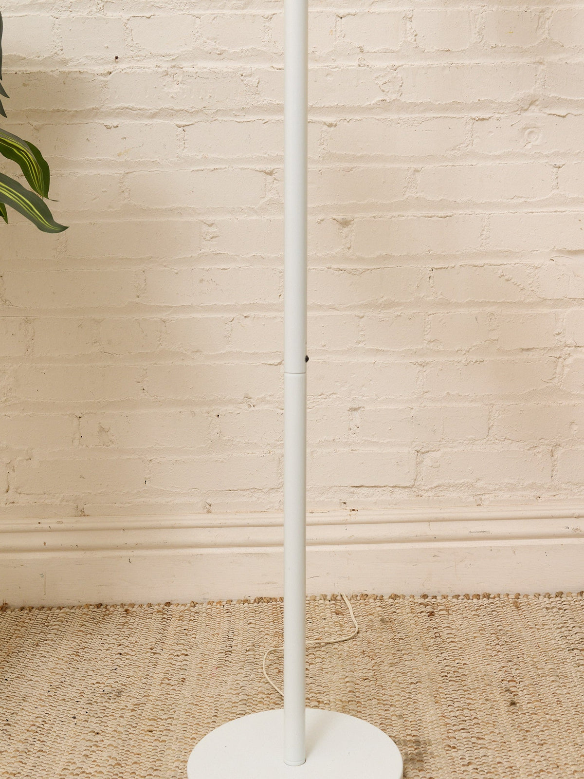 Vintage White Three-Light Adjustable Floor Lamp