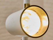 Vintage White Three-Light Adjustable Floor Lamp