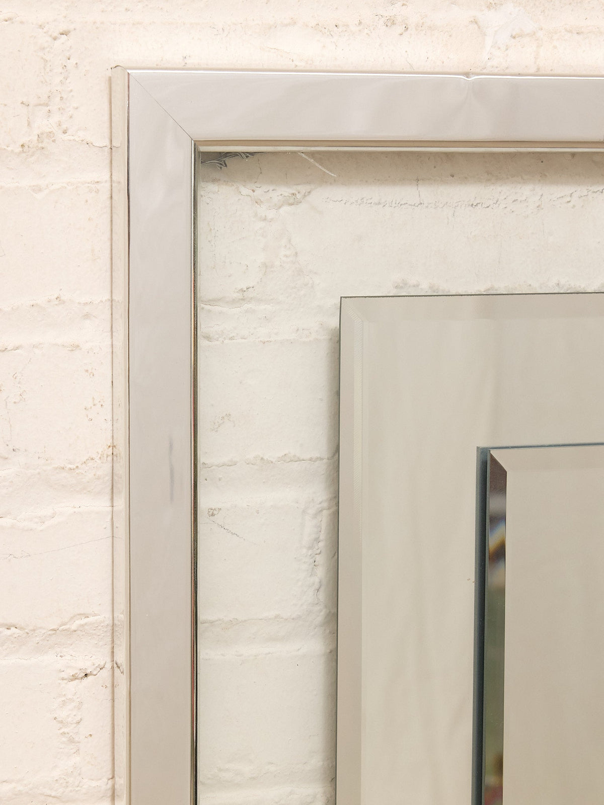 Vintage Hollywood Regency Layered Beveled Mirror