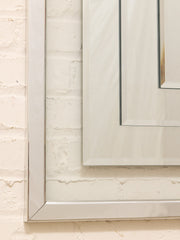 Vintage Hollywood Regency Layered Beveled Mirror