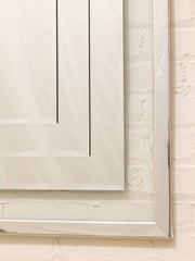 Vintage Hollywood Regency Layered Beveled Mirror