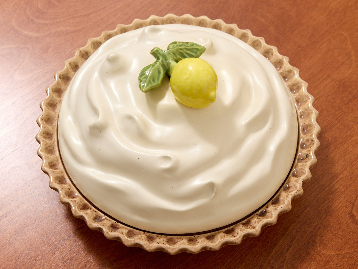 Vintage Lemon Meringue Pie Ceramic Covered Dish