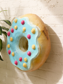 Oversized Blue Frosted Donut Fiberglass Store Display