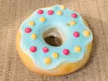 Oversized Blue Frosted Donut Fiberglass Store Display