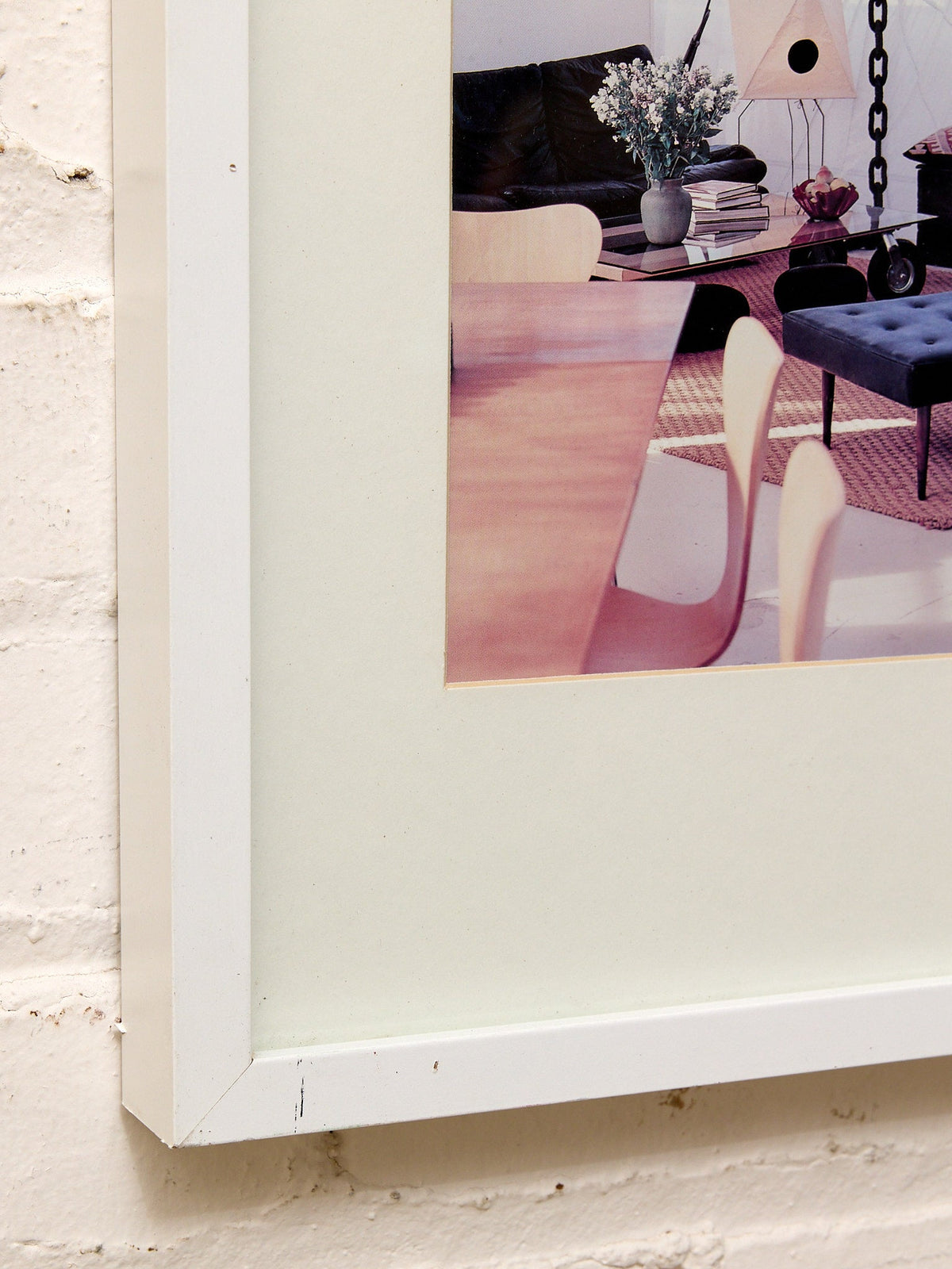 Vintage Framed Mid-Century Modern Interior Photograph