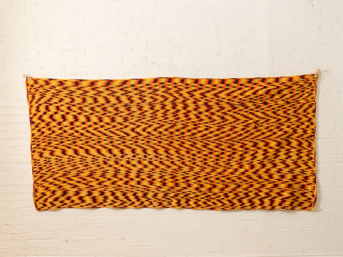 Vintage 1970s Crochet Afghan Throw in Orange, Yellow & Brown