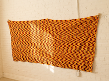 Vintage 1970s Crochet Afghan Throw in Orange, Yellow & Brown