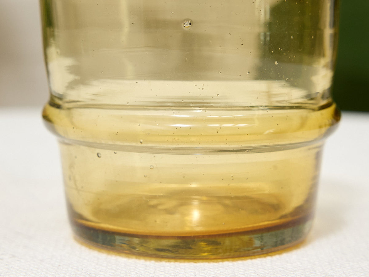 Vintage Amber Glass Tumblers – Set of 4