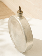 Antique Metal Water Flask with Loop Cap