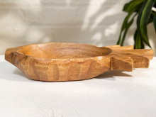 Large Vintage Carved Wood Pineapple Bowl
