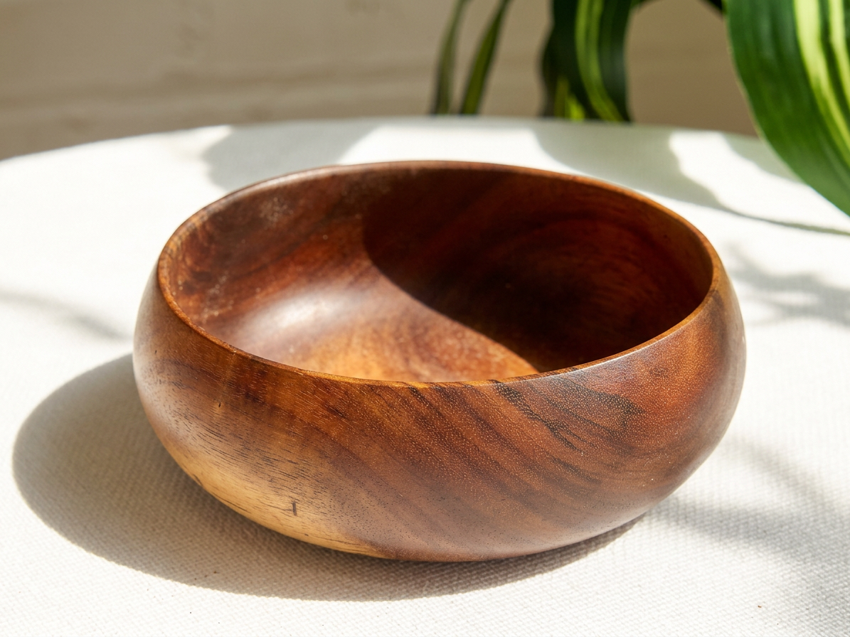 Vintage Hand-Turned Wood Bowl