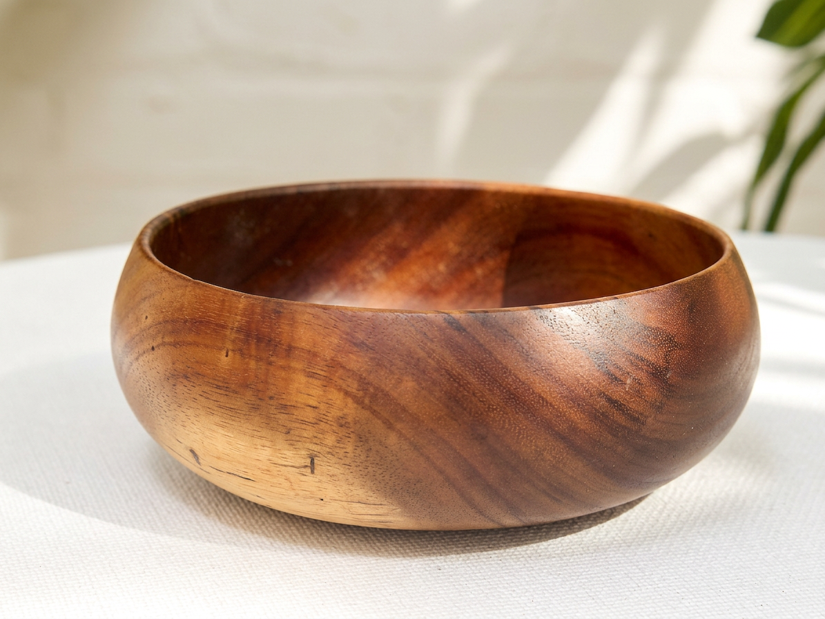 Vintage Hand-Turned Wood Bowl