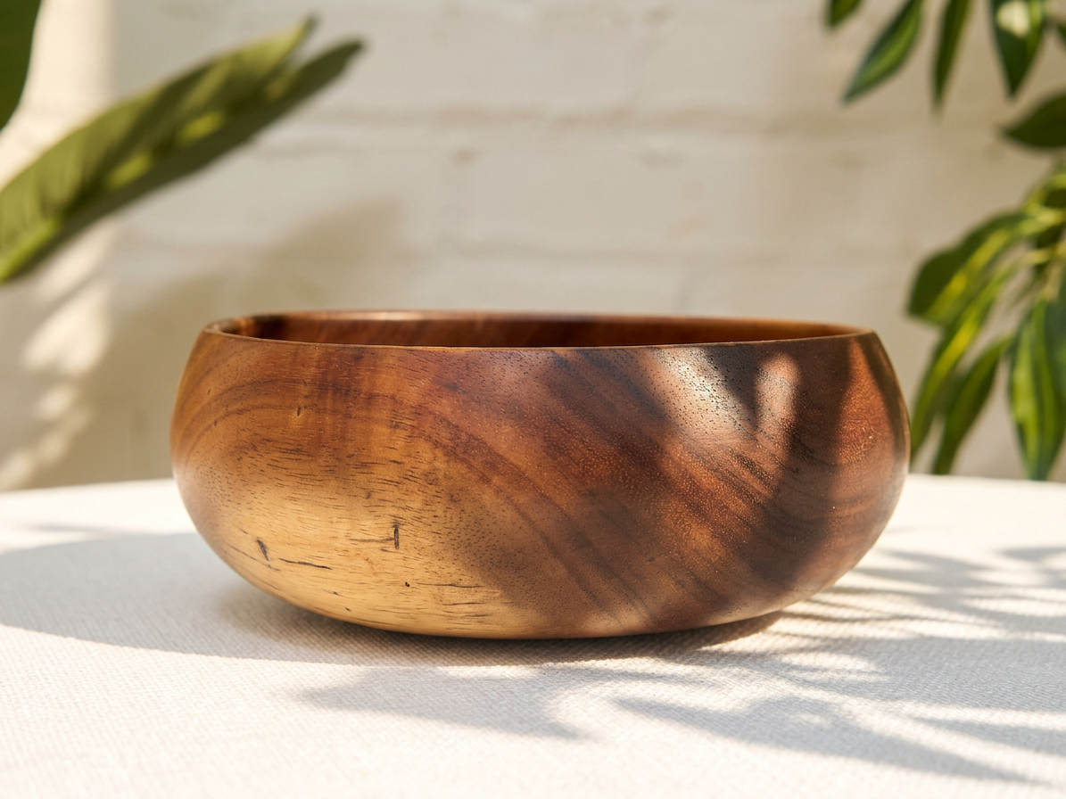 Vintage Hand-Turned Wood Bowl