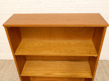 Vintage Light Wood Three-Shelf Bookcase