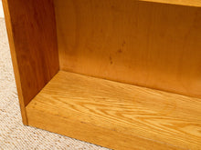 Vintage Light Wood Three-Shelf Bookcase